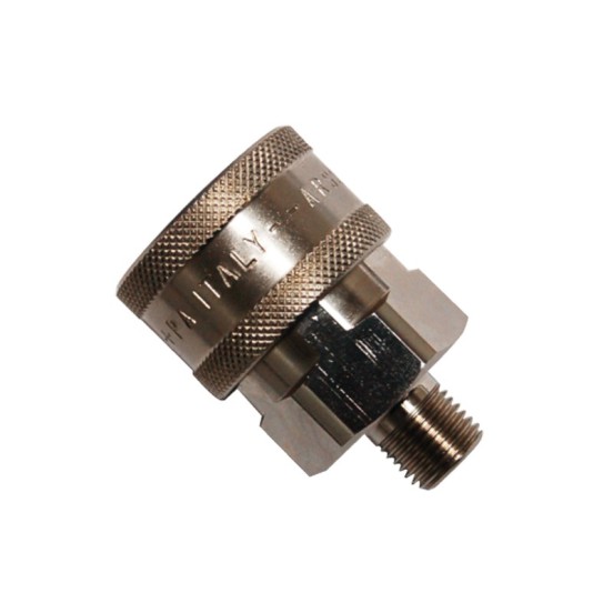 ENCHUFE RAPIDO A BOLAS ARS220 PARTE B 1/4" M LATON NIQUELADO
